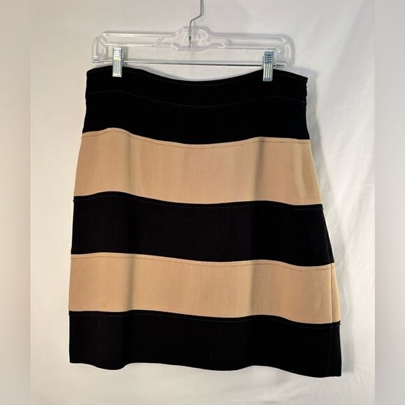 Kate spade GUC beige/black striped tiered skirt Size 12 - Picture 1 of 5